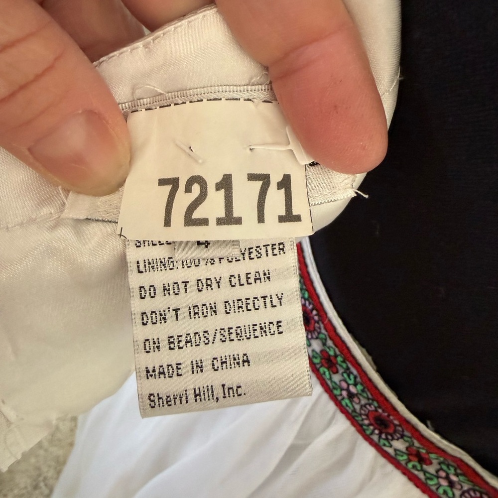 Sherri Hill 72171 Beaded Halter Ball Gown Prom Dress White Size 4 - Picture 6 of 15